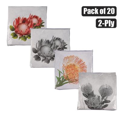SERVIETTES 2PLY 33cm 20PC PROTEA/PINCUSH product image