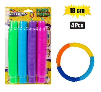 NOVELTY SENSORY TUBE PLASTIC 4PC 18.5cm product image
