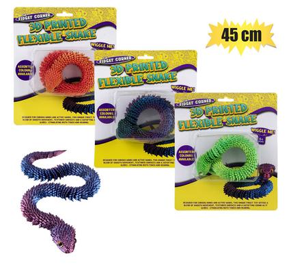 NOVELTY 3D PRINTED SNAKE FLEXIBLE 45cm product image