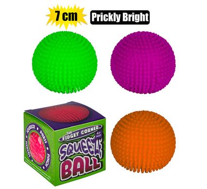 NOVELTY BALL STRESS PRICKLY 7.5cm BRIGHT product image