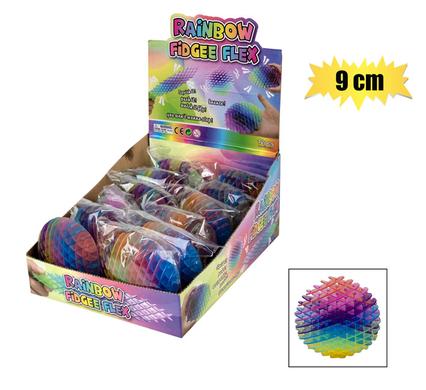 NOVELTY SENSORY FIDGET FLEXI RAINBOW 9cm product image