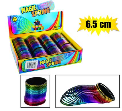 NOVELTY RAINBOW METALLIC SPRING 6.5cm product image