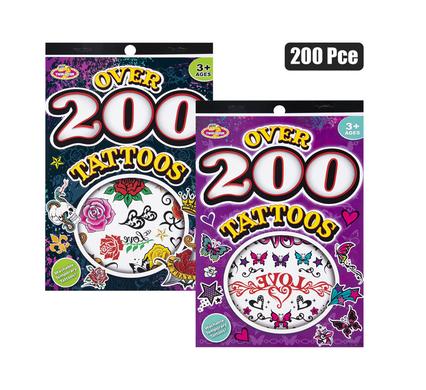 STICKER TATTOO BODY TEMPORARY BOOK 200PC product image