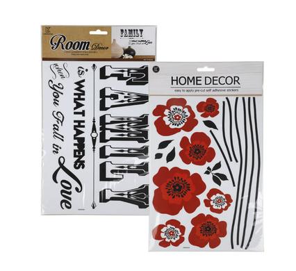 STICKERS ROOM DECOR WORDS/FLOWERS product image