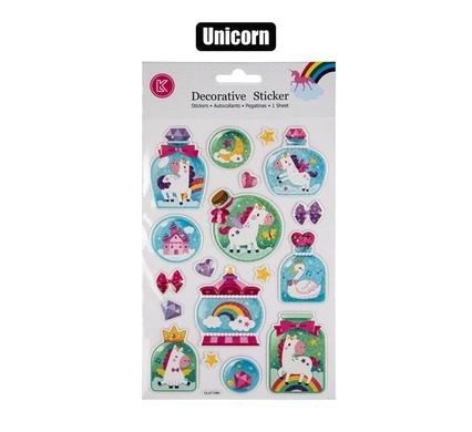 STICKER EMBOSSED FOIL OUTLINE UNICORN product image