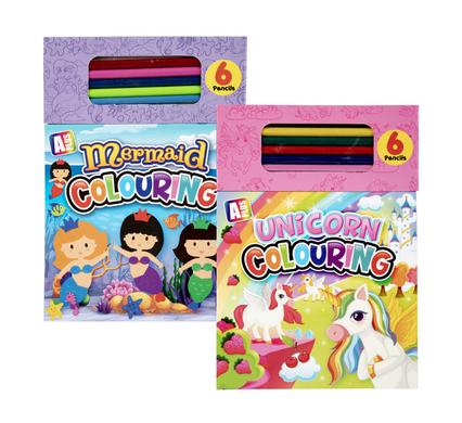 BOOK COLOURING PAD GIRLS W/PENCILS ASSTD product image