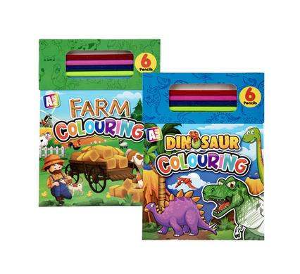 BOOK COLOURING PAD BOYS W/PENCILS ASSTD product image