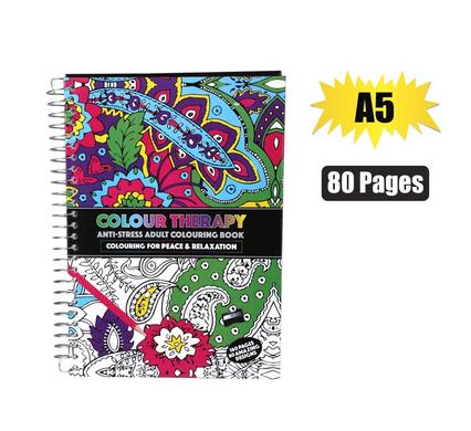 BOOK COLOURING THERAPY A5 80 PAGE product image