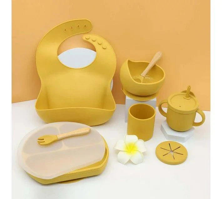 9pc Silicone Baby Feeding Set - 4aKid