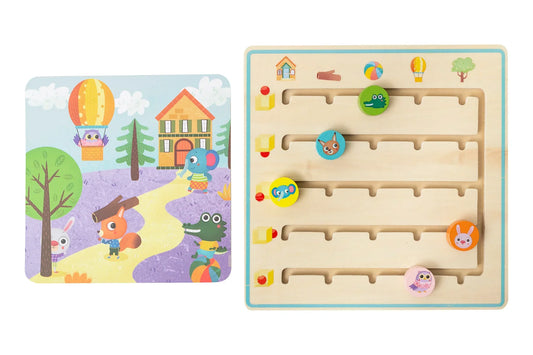 Nuovo Wooden Animal Puzzle Toy | Where The Animals Go (3+)