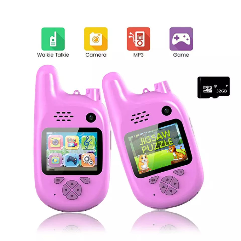 Pink Walkie Talkie Camera 1080P – Kids Handheld | 1 Unit