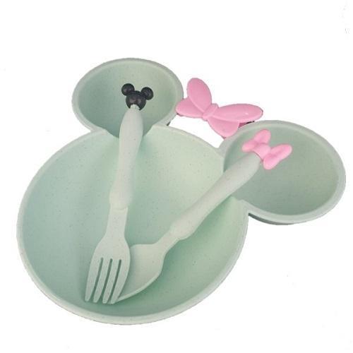 Mouse Plate & Cutlery Set for Kids – Eco-Friendly Mealtime Fun