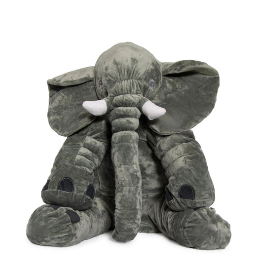 Plush Grey Elephant Baby Pillow - 4aKid