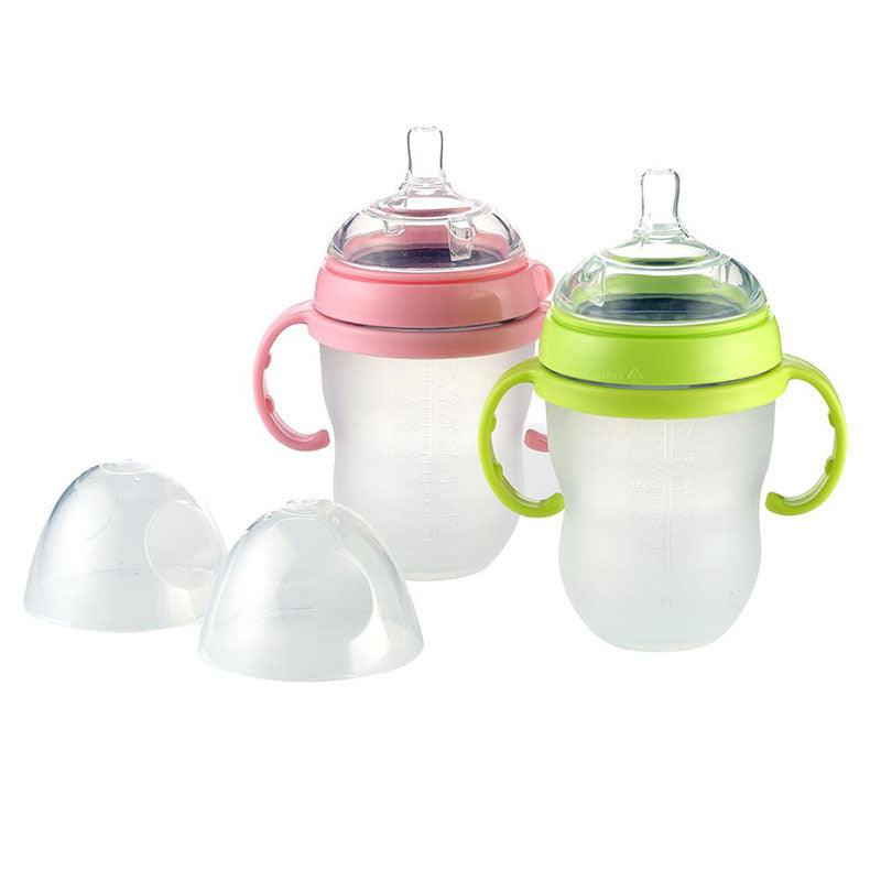 Silicone Natural Feeding Baby Bottle (Wide-Neck) - 4aKid