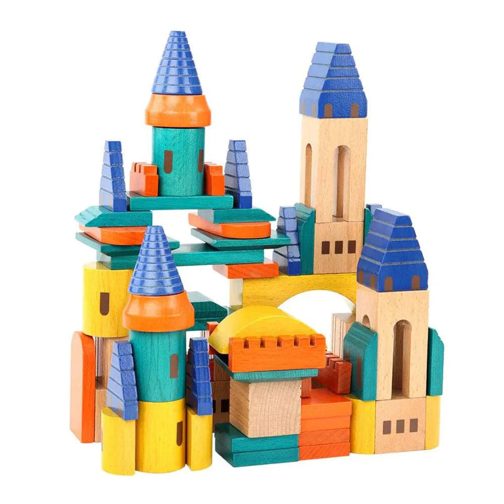 Wooden Castle Building Blocks - 4aKid